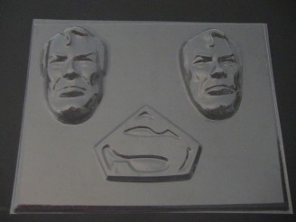 323sp S Man Face and Emblem Chocolate Candy Mold